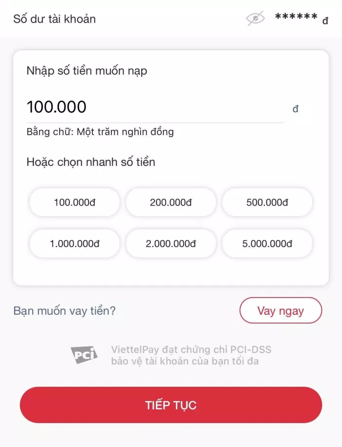 Tại bước này, bạn điền một số tiền bất kỳ để qua mục này. Có thể đây là một lỗi thiết kế sẽ sớm được tối ưu trong tương lai (Ảnh: BlogAnChoi). Tại bước này, bạn điền một số tiền bất kỳ để qua mục này. Có thể đây là một lỗi thiết kế sẽ sớm được tối ưu trong tương lai (Ảnh: BlogAnChoi).
