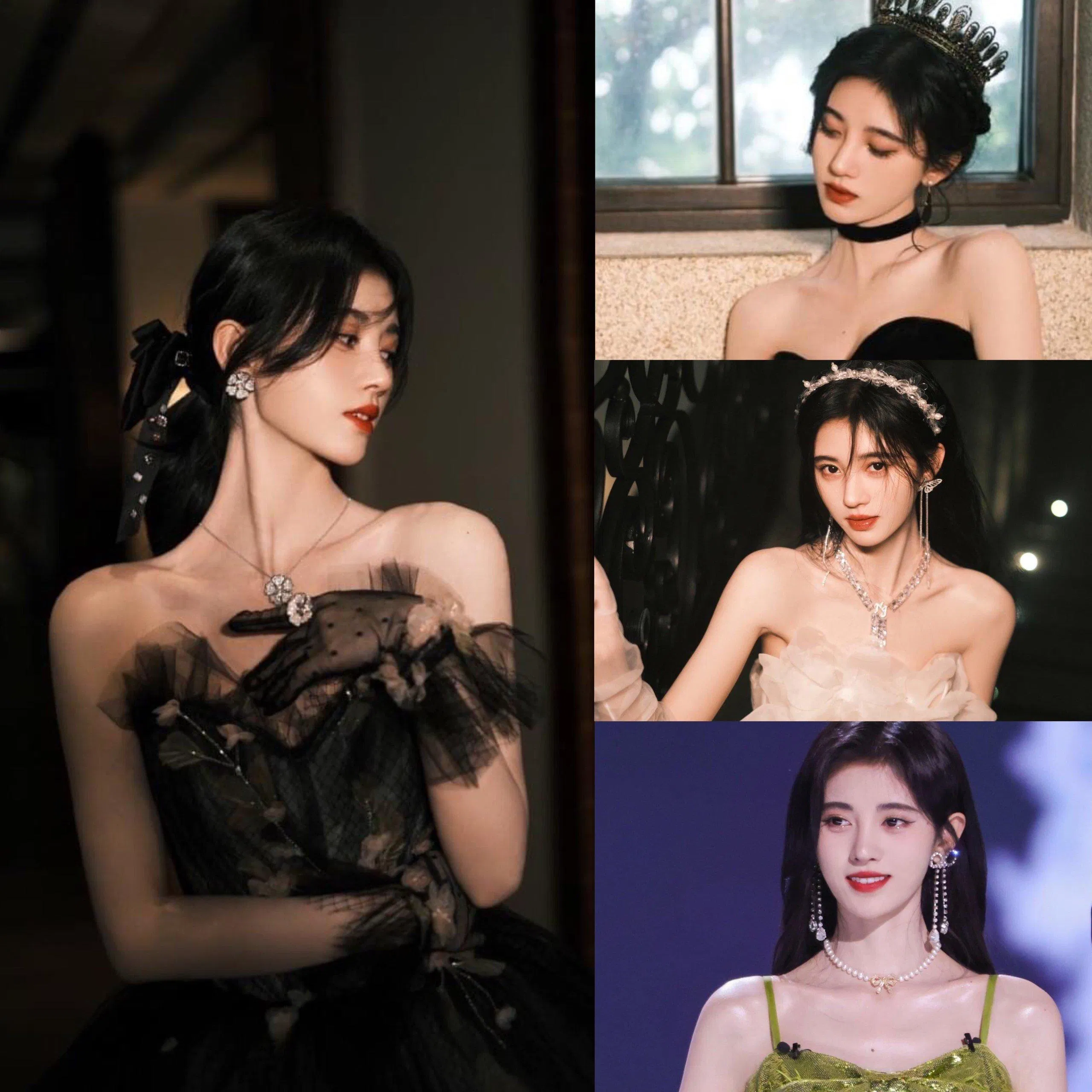 Cúc Tịnh Y luôn thu hút bới các outfir trễ vai (Ảnh: Internet)