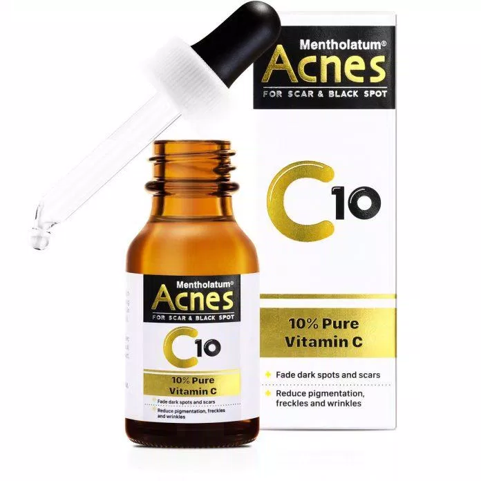 Tinh chất Acnes C10 với thành phần từ Vitamin C nguyên chất giúp làm sáng da, mờ thâm ( Nguồn: internet)