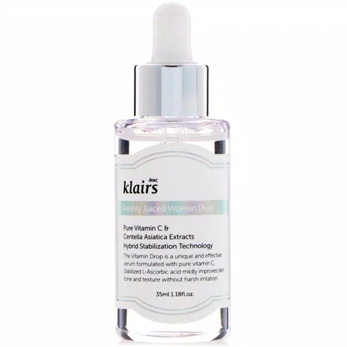 Tinh chất Klairs Freshly Juiced Vitamin Drop với thiết kế tone màu trắng đặc biệt so với dòng vitamin C thông thường ( Nguồn: internet)