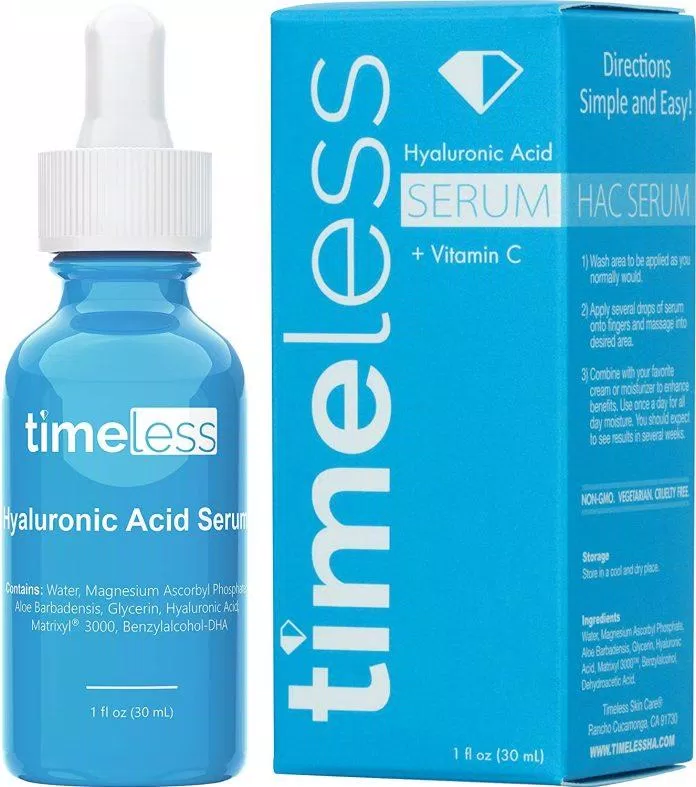 Tinh chất Timeless Hyaluronic Acid Vitamin C Serum phiên bản mới được thiết kế bao bì nhám giúp bảo quản sản phẩm tốt nhất ( Nguồn: internet)