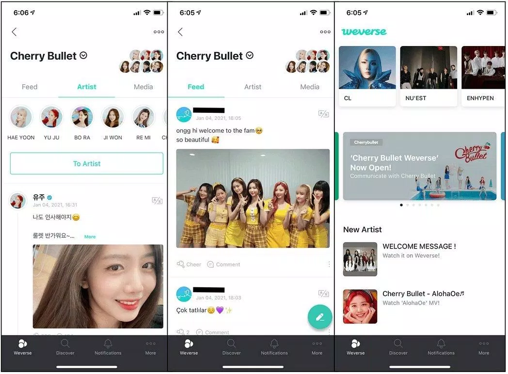 Ứng dụng Weverse (Ảnh: Internet). Ứng dụng Weverse (Ảnh: Internet).