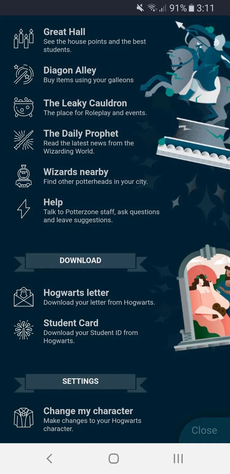 Ứng dụng Potterzone dành cho điện thoại (Ảnh: Internet). Ứng dụng Potterzone dành cho điện thoại (Ảnh: Internet).