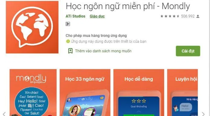 App học tiếng Hàn miễn phí Mondly (Ảnh: Internet). App học tiếng Hàn miễn phí Mondly (Ảnh: Internet).