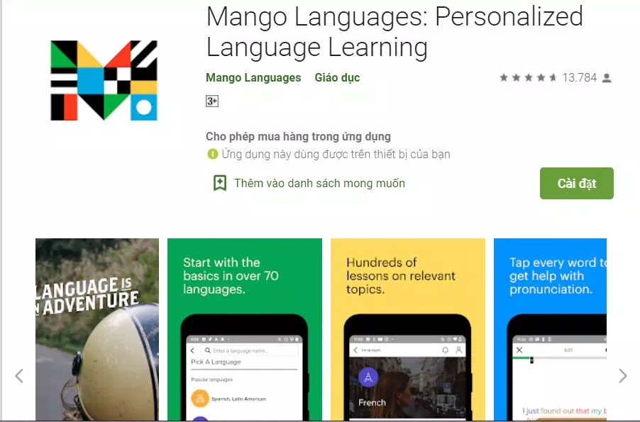 App học tiếng Hàn miễn phí Mango Languages (Ảnh: Internet).