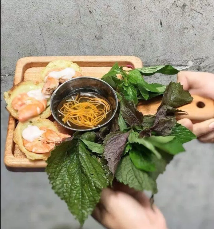 Các món tại Bánh xèo Phương Nga (Ảnh Internet)