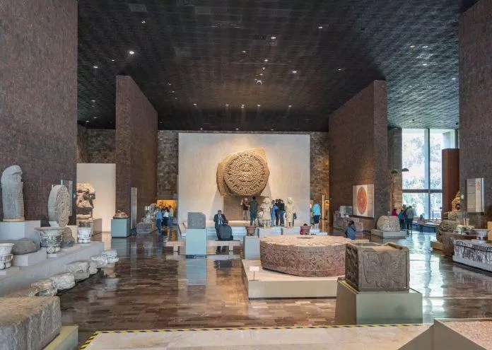 Bên trong Bảo tàng Nhân chủng học Quốc gia, Thành phố Mexico (ảnh: internet)