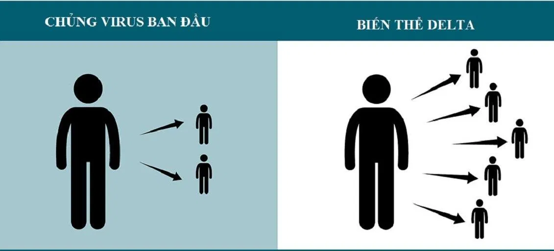 Delta có khả năng lây lan mạnh hơn chủng ban đầu và các biến thể khác (Ảnh: Internet).
