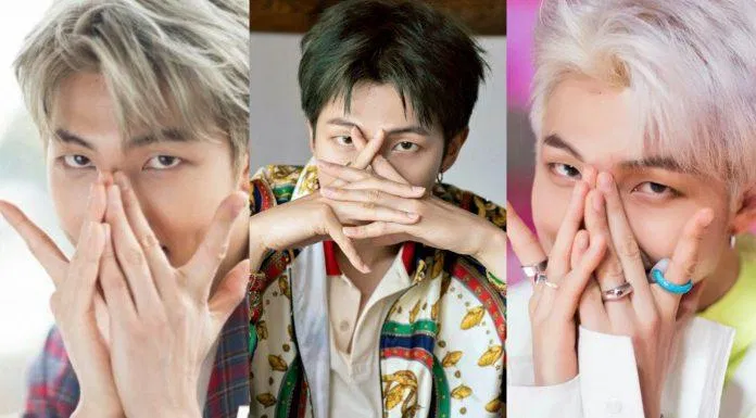 RM với dáng pose đặc trưng "tay cận mặt" (Nguồn: Internet). RM với dáng pose đặc trưng "tay cận mặt" (Nguồn: Internet).