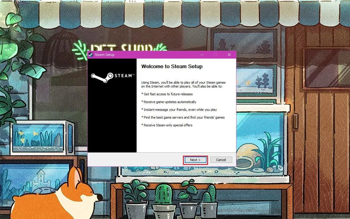 Chương trình cài đặt Steam (Ảnh: BlogAnChoi). Chương trình cài đặt Steam (Ảnh: BlogAnChoi).