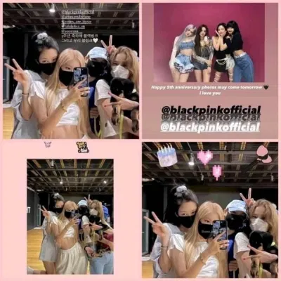 Các thành viên BLACKPINK post story Instagram mừng kỷ niệm 5 năm debut của nhóm lần lượt theo thứ tự từ trái sang phải, từ trên xuống dưới là Jisoo, Jennie, Rosé, Lisa (Nguồn: Internet). Các thành viên BLACKPINK post story Instagram mừng kỷ niệm 5 năm debut của nhóm lần lượt theo thứ tự từ trái sang phải, từ trên xuống dưới là Jisoo, Jennie, Rosé, Lisa (Nguồn: Internet).
