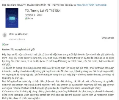 Cảm nhận của người đọc về "Tôi, tương lai & thế giới" Cảm nhận của người đọc về "Tôi, tương lai & thế giới"