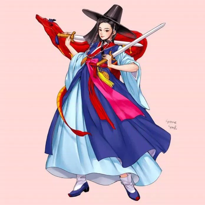 Mulan mặc hanbok (Ảnh: Instagram)