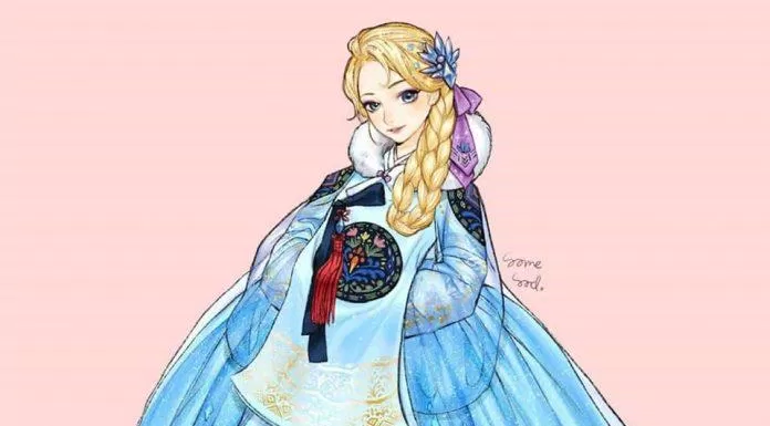 Elsa mặc hanbok (Ảnh: Instagram)