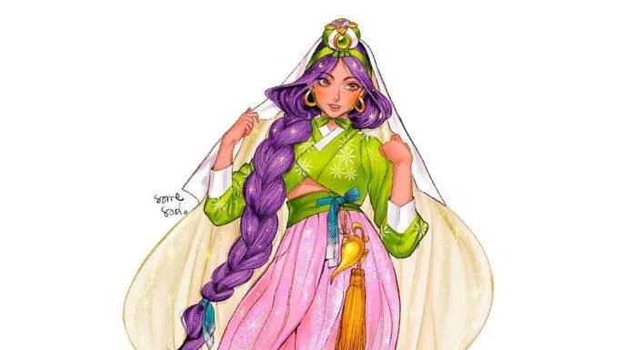 Jasmine mặc hanbok (Ảnh: Instagram)