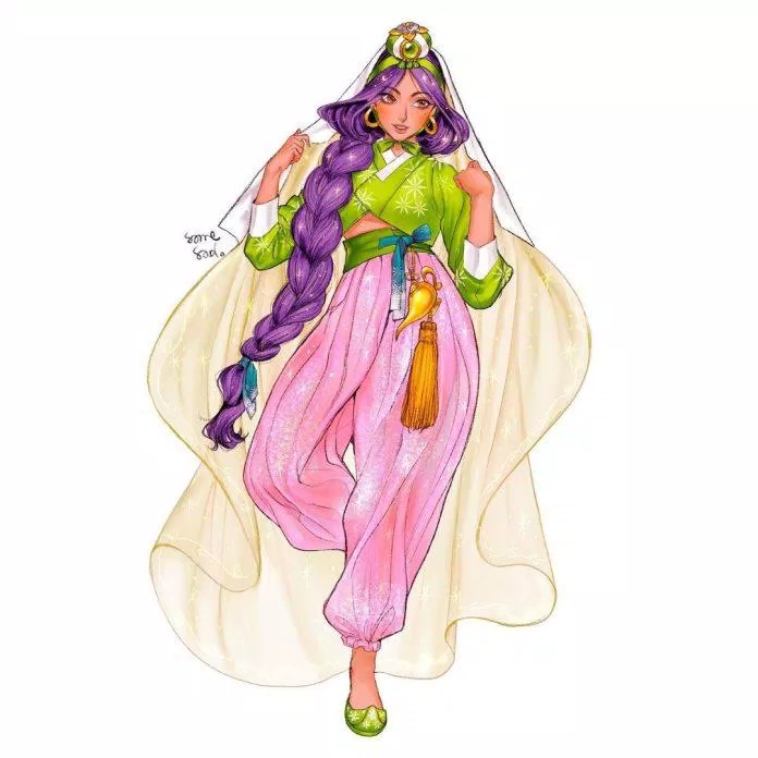 Jasmine mặc hanbok (Ảnh: Instagram)