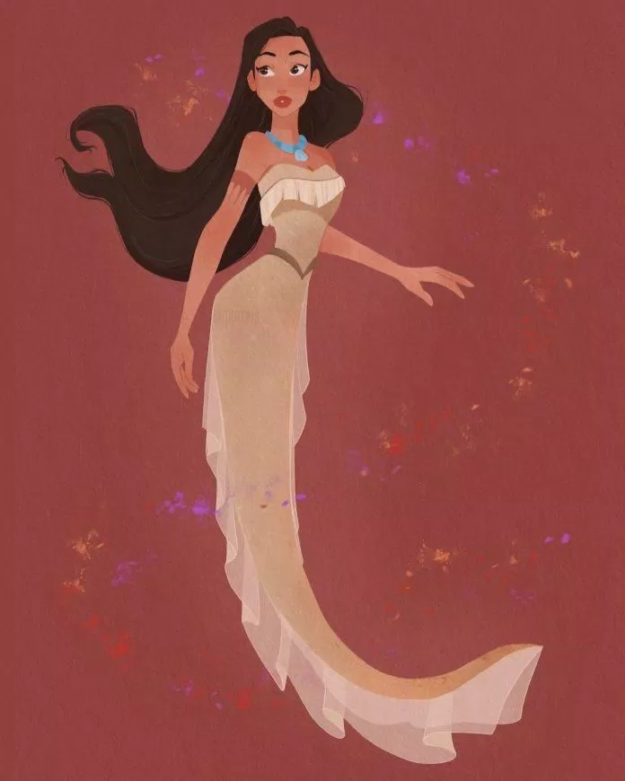 Pocahontas phiên bản nàng tiên cá (Ảnh: Weibo)