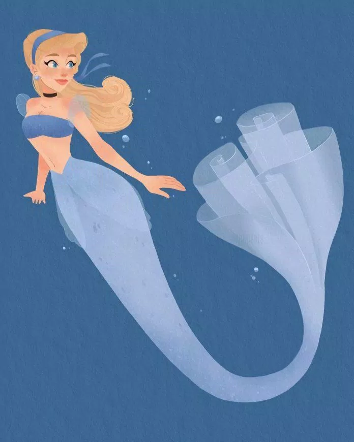 Cinderella phiên bản nàng tiên cá (Ảnh: Weibo)