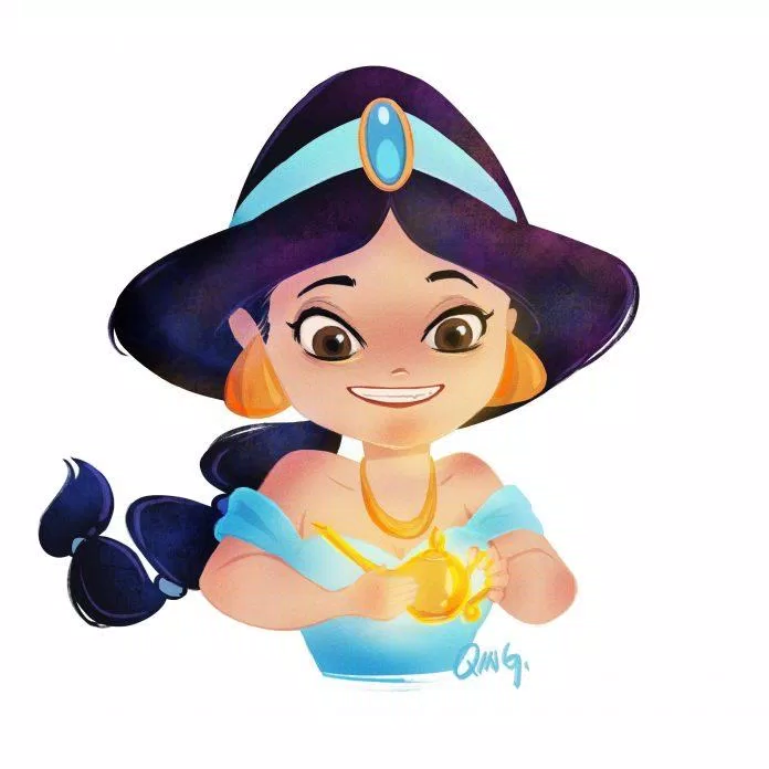 Chibi công chúa Jasmine (Ảnh: Weibo)