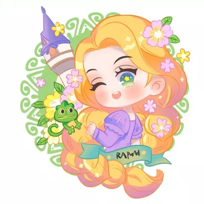 Rapunzel sắc màu (Ảnh: Weibo)