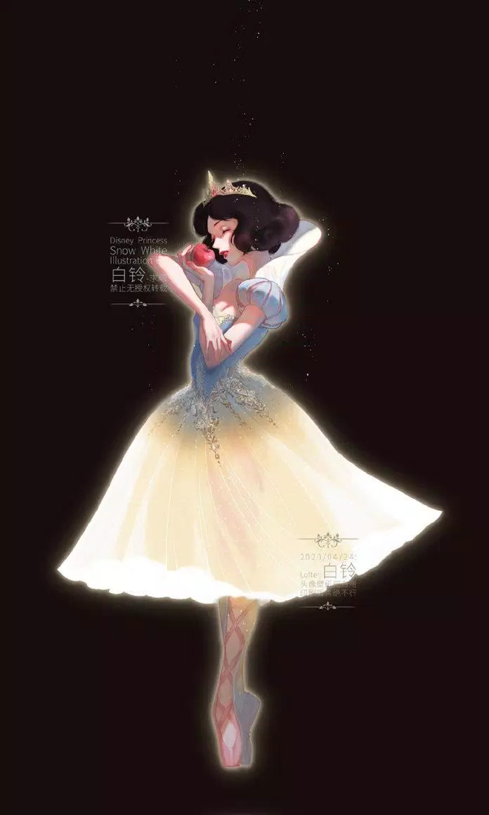 Snow White đen trắng (Ảnh: Weibo)