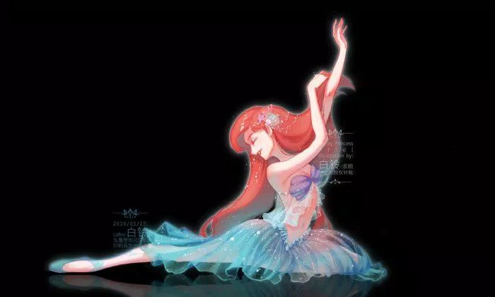 Ariel múa ballet (Ảnh: Weibo)
