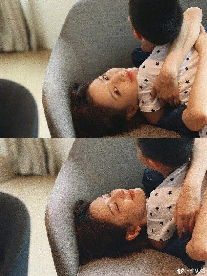 Trần Tư Thành đăng ảnh Đồng Lệ Á và con để nói lời chia tay (Nguồn: Internet)