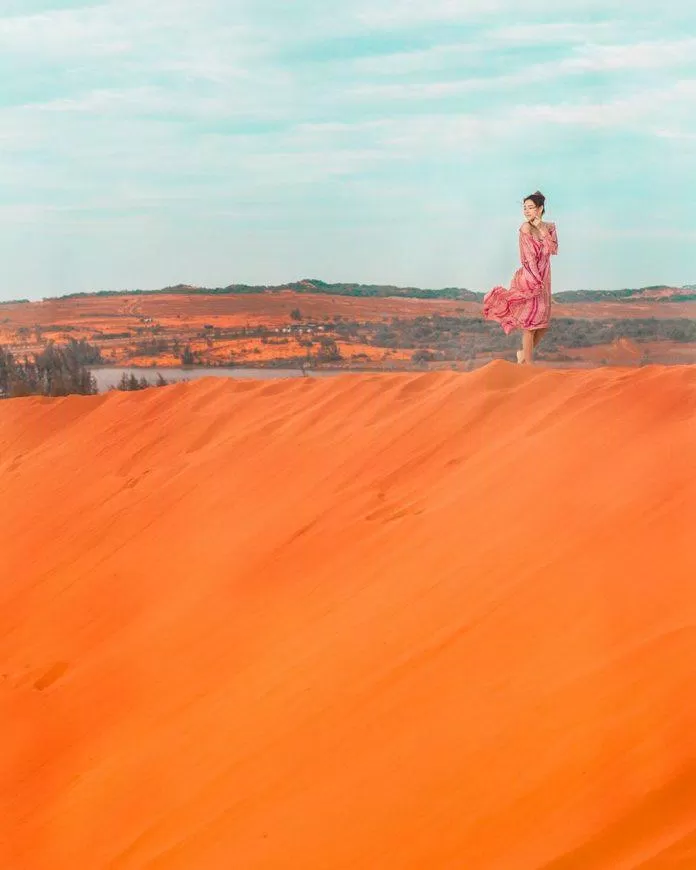 Màu cát đẹp mắt tại Đồi cát bay (Ảnh: Internet).