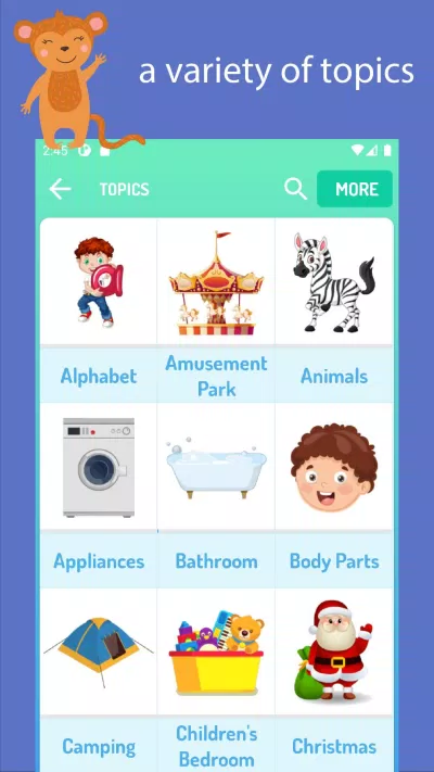 Ứng dụng English for Kids tập trung vào khả năng đọc, viết và học từ mới của trẻ (Nguồn: Internet). Ứng dụng English for Kids tập trung vào khả năng đọc, viết và học từ mới của trẻ (Nguồn: Internet).