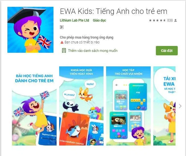 EWA Kids là ứng dụng có thể giúp trẻ cải thiện cả 4 kỹ năng (Nguồn: Internet). EWA Kids là ứng dụng có thể giúp trẻ cải thiện cả 4 kỹ năng (Nguồn: Internet).