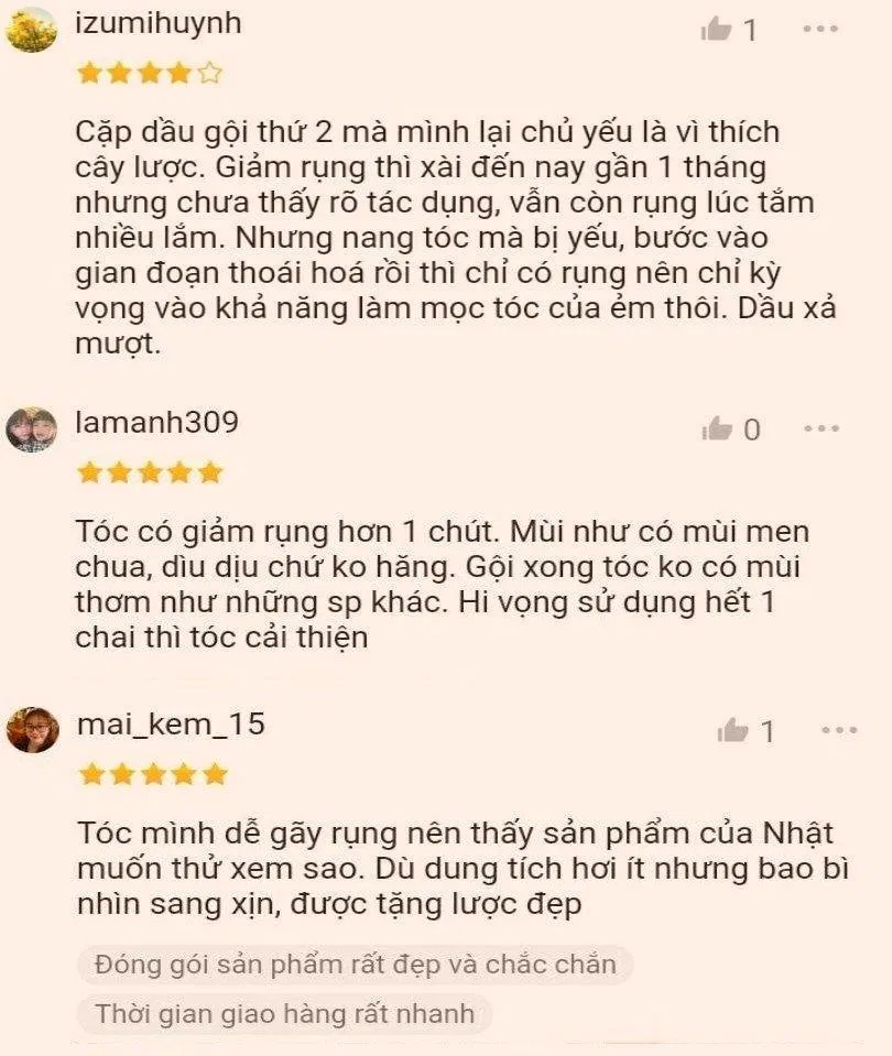 Một vài nhận xét của khách mua hàng trên Shopee (ảnh: BlogAnChoi)