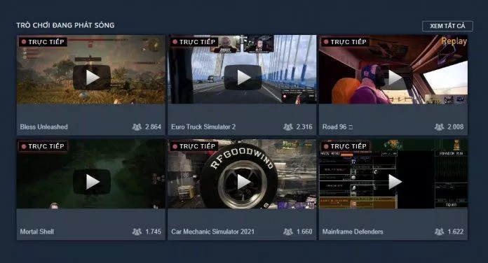 Live stream game trên Steam (Ảnh: BlogAnChoi). Live stream game trên Steam (Ảnh: BlogAnChoi).