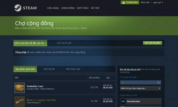 Người chơi có thể mua bán vật phẩm game trên khu chợ này (Ảnh: Internet). Người chơi có thể mua bán vật phẩm game trên khu chợ này (Ảnh: Internet).