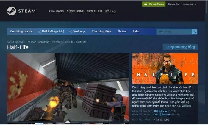 Half-Life và các phiên bản mới sau này được rất nhiều người chơi yêu thích trên Steam (Ảnh: BlogAnChoi).
