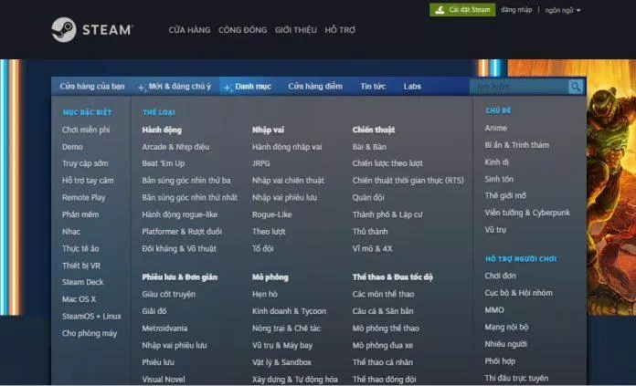 Các chủ đề game trên Steam (Ảnh: BlogAnChoi). Các chủ đề game trên Steam (Ảnh: BlogAnChoi).