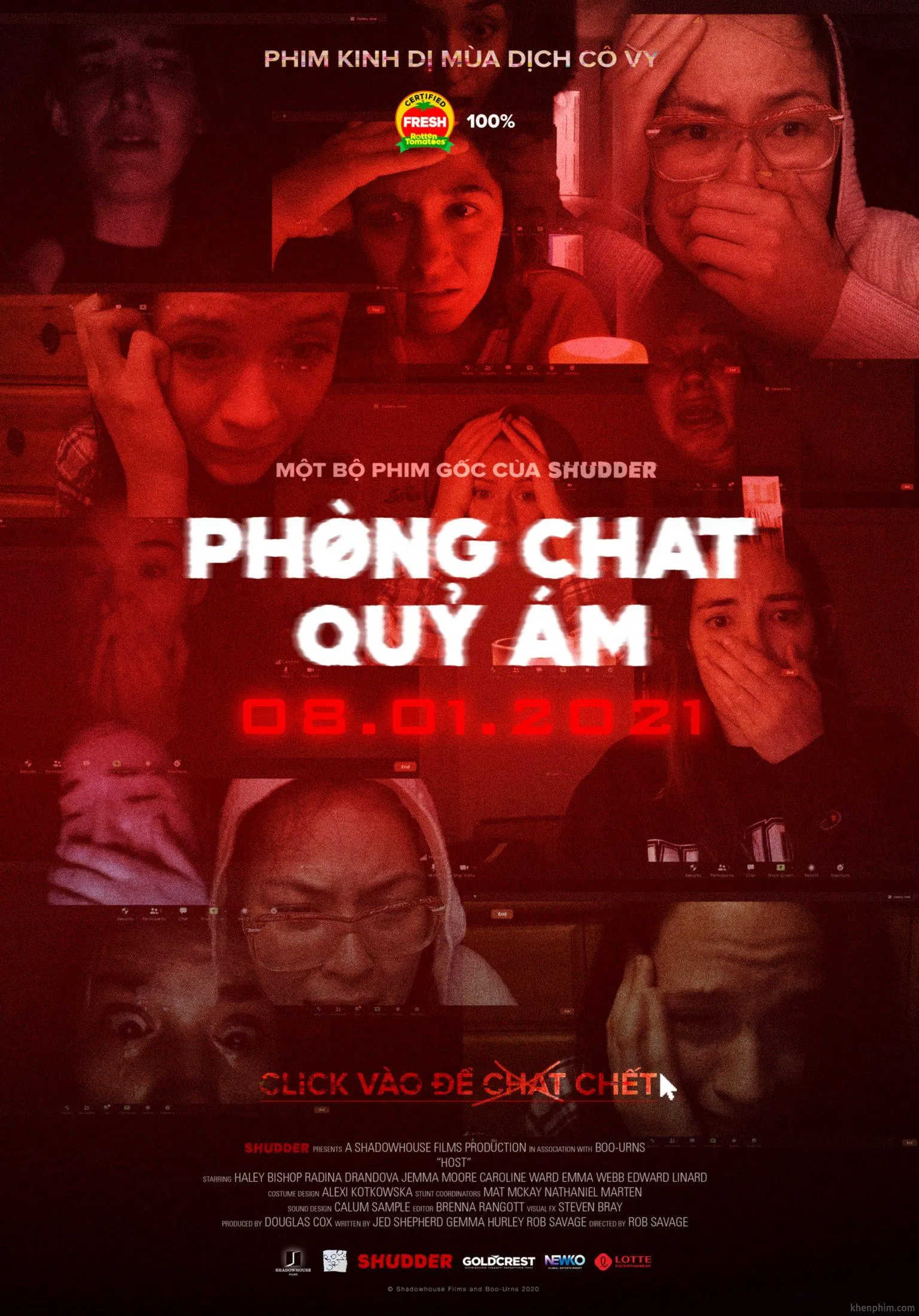 Poster phim Phòng chat quỷ ám năm 2020. (Ảnh: Internet) Poster phim Phòng chat quỷ ám năm 2020. (Ảnh: Internet)