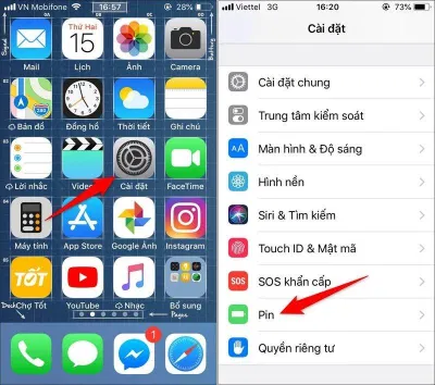 Kiểm tra mức sử dụng pin của các ứng dụng trên iPhone (Ảnh: Internet). Kiểm tra mức sử dụng pin của các ứng dụng trên iPhone (Ảnh: Internet).