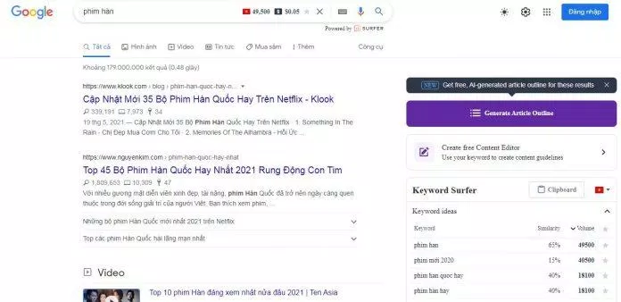 Sau khi đổi thành cờ Việt Nam, giao diện tìm kiếm sẽ như thế này (Ảnh: Internet). Sau khi đổi thành cờ Việt Nam, giao diện tìm kiếm sẽ như thế này (Ảnh: Internet).