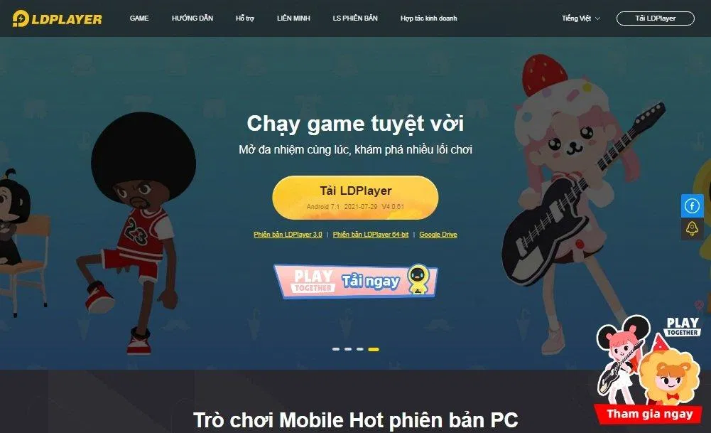 Nhấn nút tải trên trang chủ của LDPlayer (Ảnh: BlogAnChoi). Nhấn nút tải trên trang chủ của LDPlayer (Ảnh: BlogAnChoi).