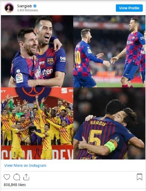 Sergio Busquets chia sẻ những hình ảnh đầy kỷ niệm với Lionel Messi (Ảnh: Internet). Sergio Busquets chia sẻ những hình ảnh đầy kỷ niệm với Lionel Messi (Ảnh: Internet).