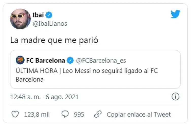 Dòng tweet của Ibai Llanos bằng tiếng Tây Ban Nha (Ảnh: Internet). Dòng tweet của Ibai Llanos bằng tiếng Tây Ban Nha (Ảnh: Internet).