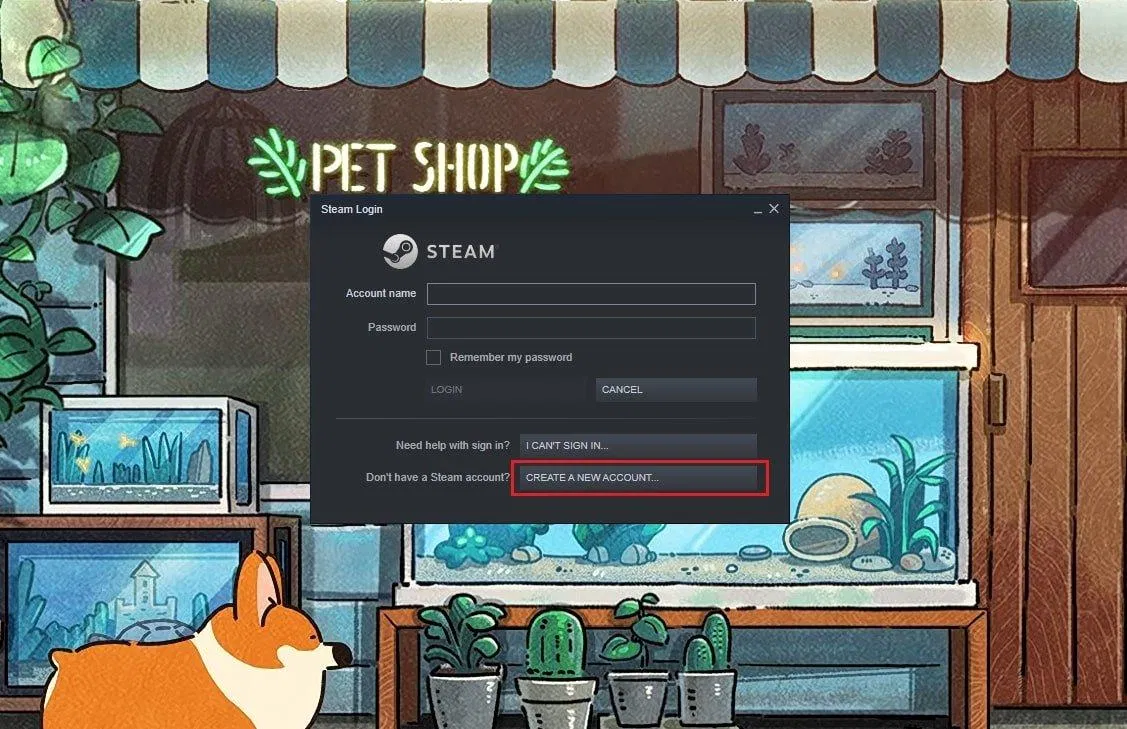 Nhấn tạo tài khoản Steam (Ảnh: BlogAnChoi). Nhấn tạo tài khoản Steam (Ảnh: BlogAnChoi).