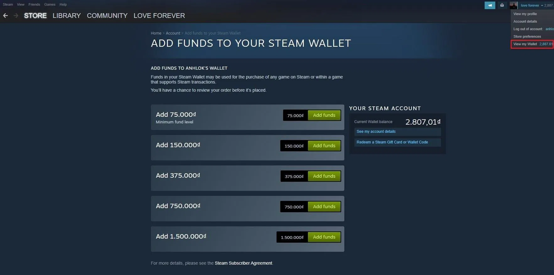 Nạp tiền vào Steam (Ảnh: BlogAnChoi). Nạp tiền vào Steam (Ảnh: BlogAnChoi).