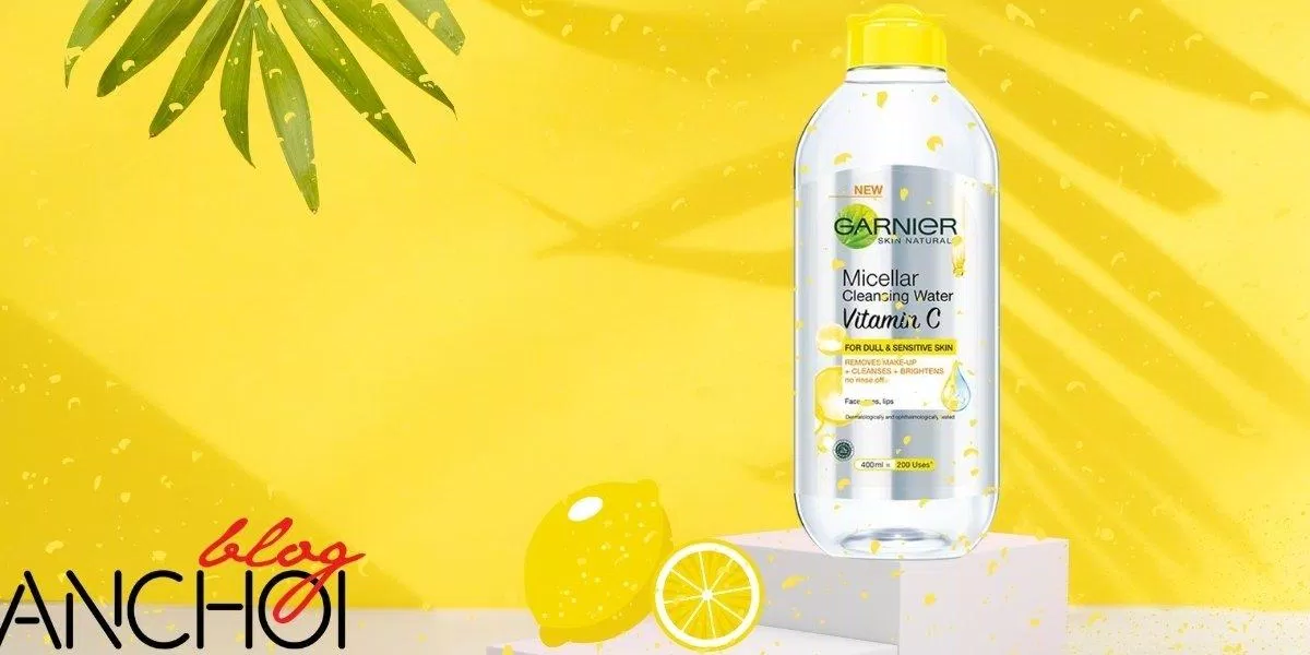 Review nước tẩy trang Garnier Micellar Cleansing Water Vitamin C ( BlogAnChoi)