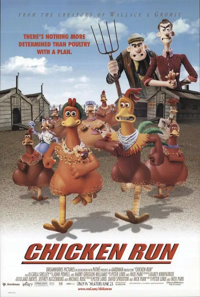 Poster phim hoạt hình Chicken Run (2000) (ảnh: internet)