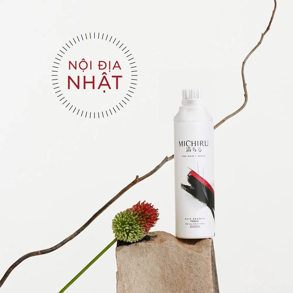 Tinh chất Michiru Hair Growth Tonic sở hữu bao bì đơn giản mà tinh tế (Nguồn: Internet).