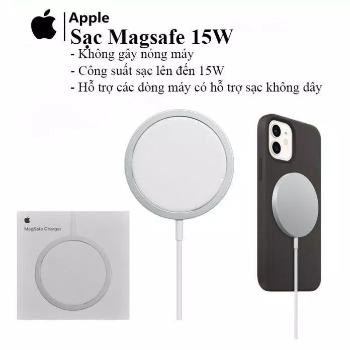Bộ sạc không dây MagSafe của Apple (Ảnh: Internet). Bộ sạc không dây MagSafe của Apple (Ảnh: Internet).