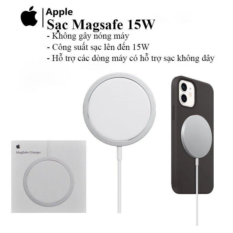 Bộ sạc không dây MagSafe của Apple (Ảnh: Internet). Bộ sạc không dây MagSafe của Apple (Ảnh: Internet).