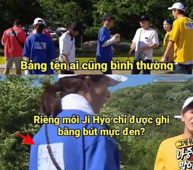 Bảng tên của Ji Hyo cũng không được chuẩn bị. (Ảnh: Internet). Bảng tên của Ji Hyo cũng không được chuẩn bị. (Ảnh: Internet).