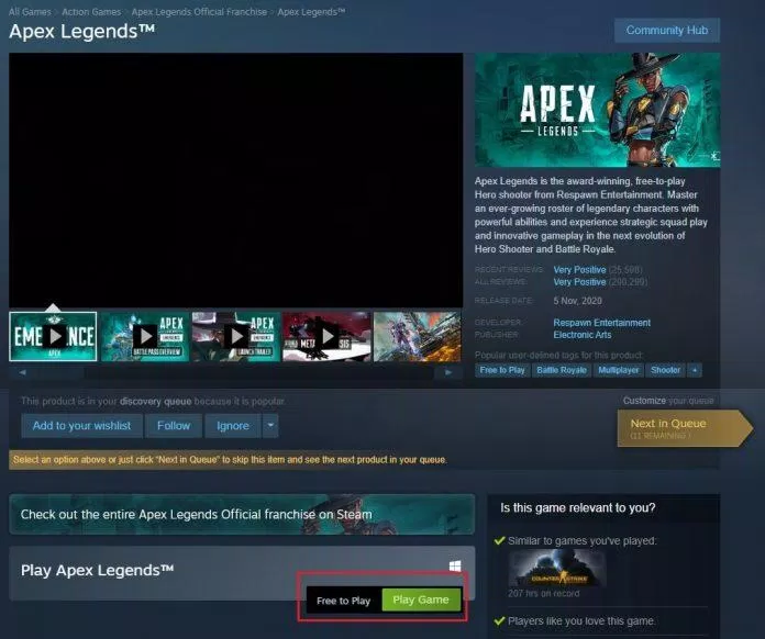 Tải game Apex Legends miễn phí trên Steam (Ảnh: BlogAnChoi). Tải game Apex Legends miễn phí trên Steam (Ảnh: BlogAnChoi).
